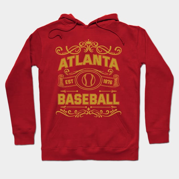 Vintage Atlanta Baseball Hoodie by carlesclan